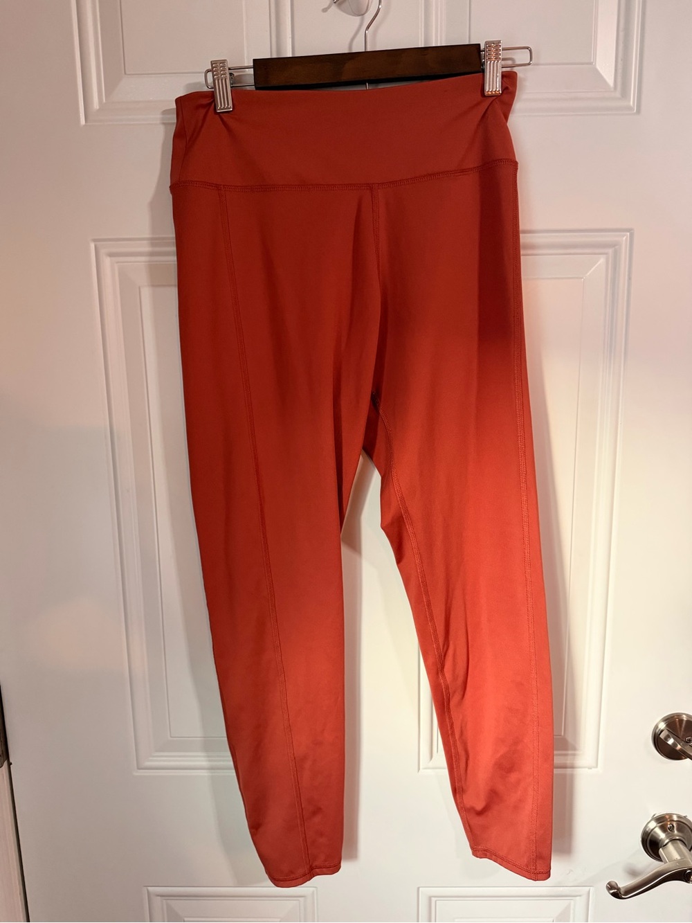 Madewell Women's High-Rise Rust-Orange Leggings